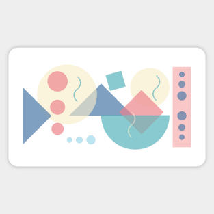 Pastel Geometric Shapes Sticker